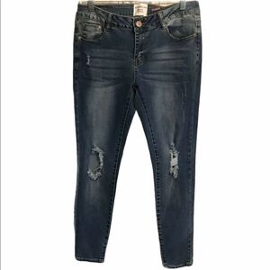 New American Blue Womens Jeans 7 Destroyed Skinny